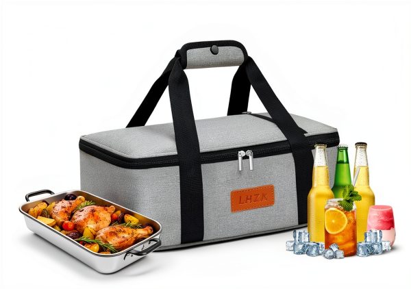 LHZK Insulated Casserole Carrier Expandable Hot Cold Food-1