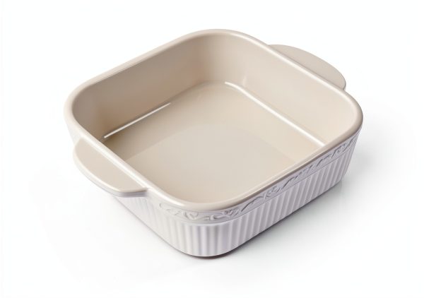 Mikasa Stoneware Casserole Dish Cream Square Oven Safe-1