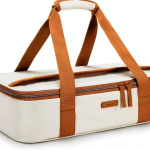 TOURIT Insulated Casserole Carrier Leakproof Beige Food-0