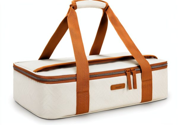 TOURIT Insulated Casserole Carrier Leakproof Beige Food-0