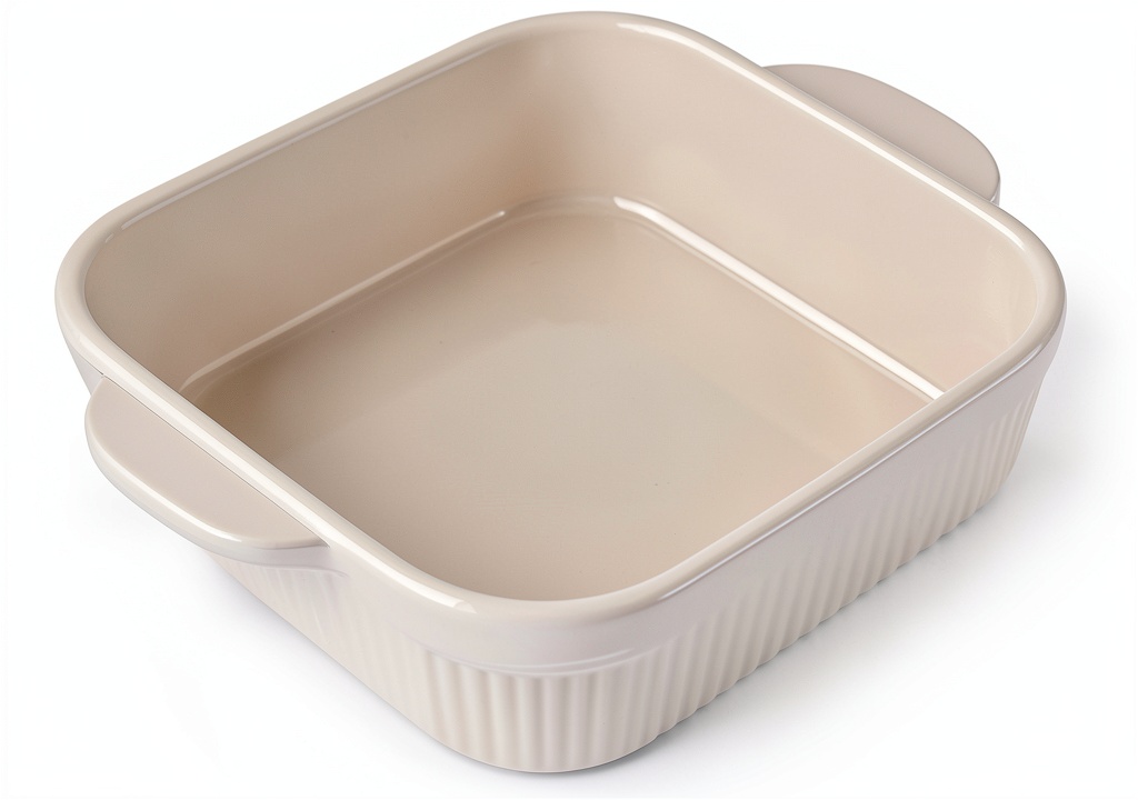 Mikasa stoneware casserole dish on a dining table