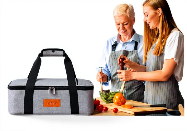 LHZK Insulated Casserole Carrier Expandable Hot Cold Food-3