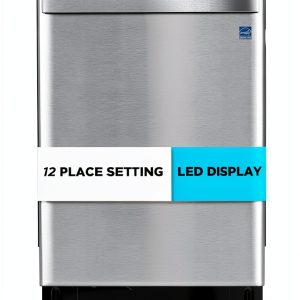 Black+Decker 24" Built-In Dishwasher BDW300MHS 12-Place-0