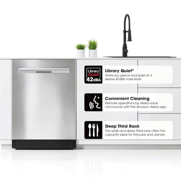 Sharp Built-in Dishwasher SDW6888JS Stainless Steel Quiet-2