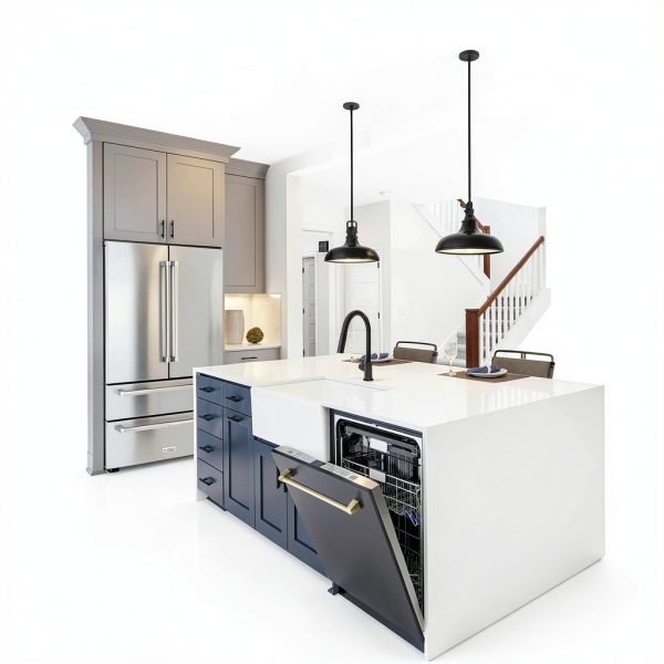 Z Line Kitchen Built-In Stainless Steel Dishwasher-3