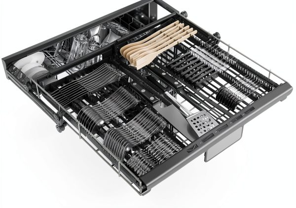 Sharp Built-In Dishwasher SDW6736MS Adjustable Third Rack Quiet 47dBA-13