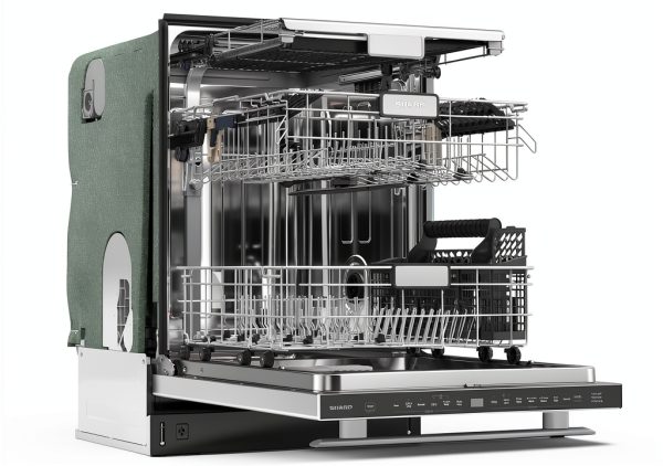 Sharp Built-In Dishwasher SDW6736MS Adjustable Third Rack Quiet 47dBA-16