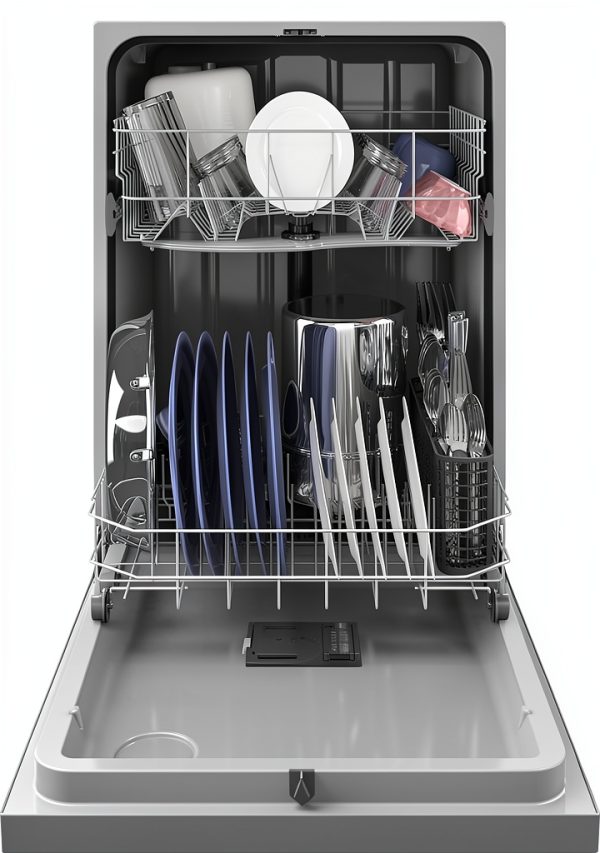 GE Dishwasher GDF510PSRSS Stainless Steel Black with Steam Clean-5