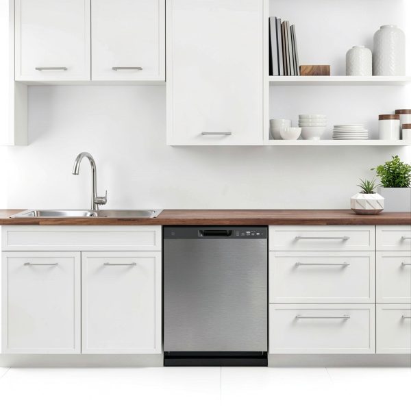 GE Dishwasher GDF510PSRSS Stainless Steel Black with Steam Clean-3