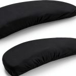 Smiry Stretch Office Chair Armrest Covers Soft Fit Washable Black-0