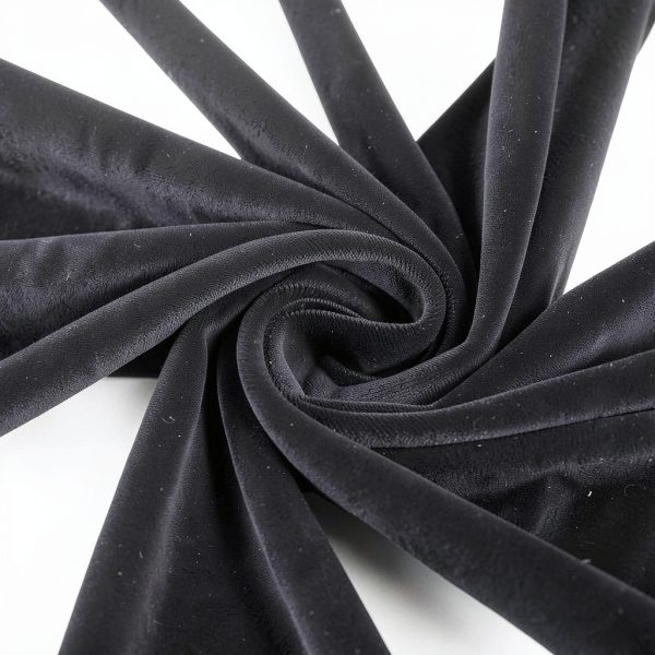 Velvet Office Chair Armrest Covers BAIDATONG Stretchable Black (2 pcs)-2