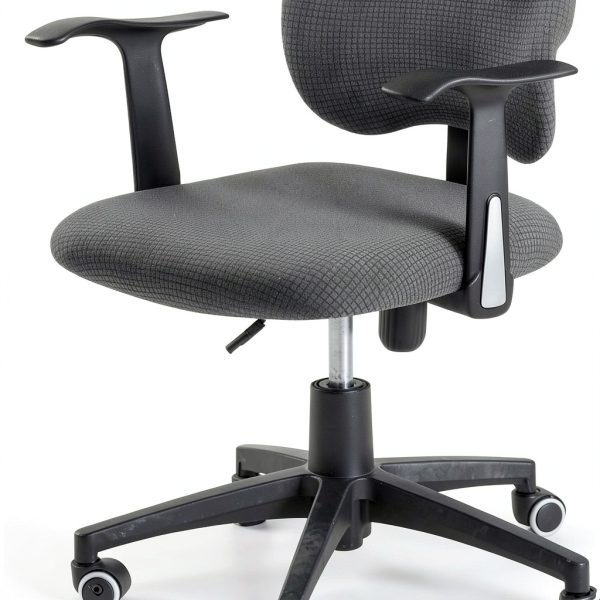 Sunnyway Office Chair Seat Cover, Stretchable Spandex Desk & Computer Chair Slipcover, Elastic Removable Seat Protector, Machine Washable (1, Grey)-4