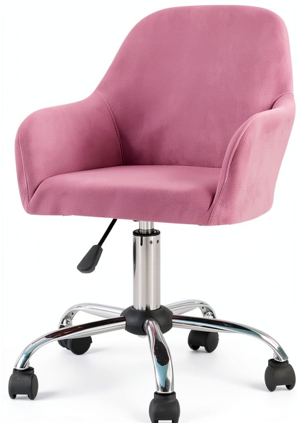 Velvet Swivel Armrest Curved Back Cover, Home Office Desk Chair Covers, Stretch Wingback Dining Chair Cover Protector, for Vanity Living Room,H,1pack-0